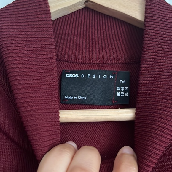 NWOT ASOS tall knitted mini fit and flare dress - Picture 6 of 7